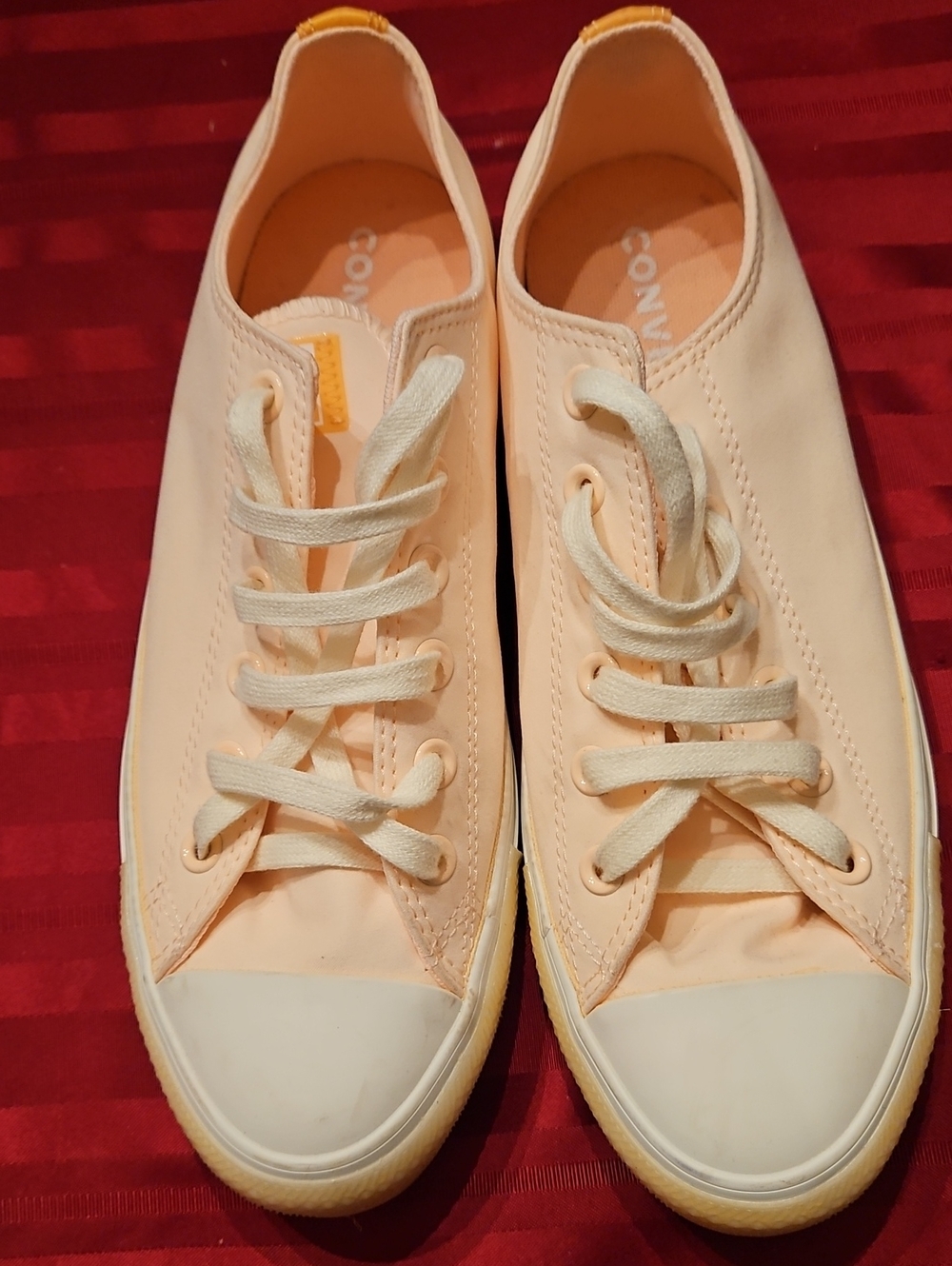 Casual Low-Top Sneakers in Peach for Women